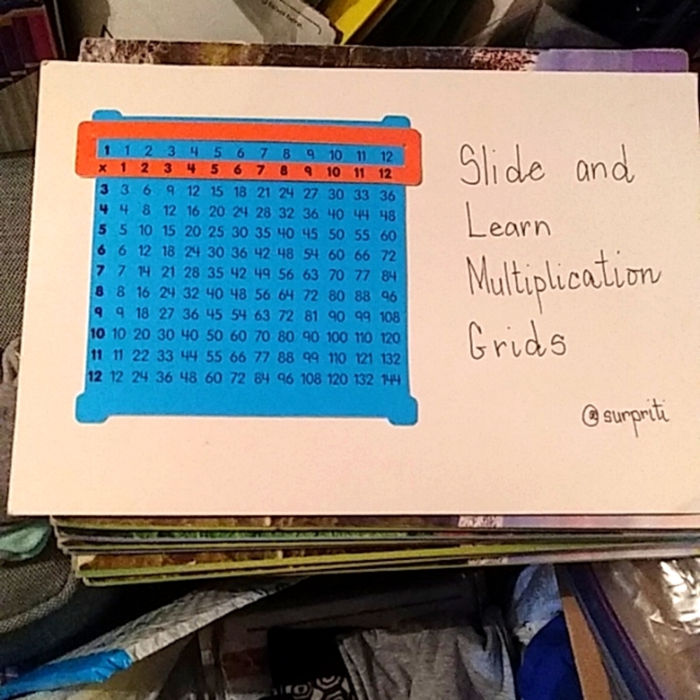 NWT Slide and Learn Multiplication Grid